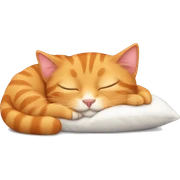 ginger cat sleep with open mouth sticker