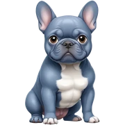 Blue french bulldog sticker