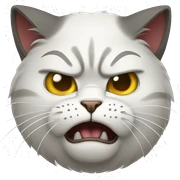angry cat sticker