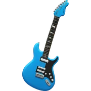 blue electric guitar sticker