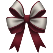 Dark velvet red bow sticker