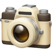 Camera cream cute sticker