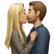 Couple kissing sticker