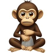 Angry monkey with pile of salt  sticker