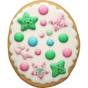Pastel Christmas cookie sticker