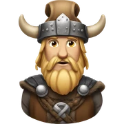 Viking in top hat sticker