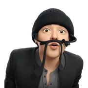 curious boy in a hat sticker