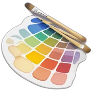 paint palette sticker