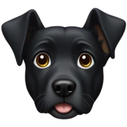Black dog sticker