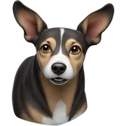 realistic dog on white background sticker