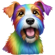 Rainbow terrier  sticker
