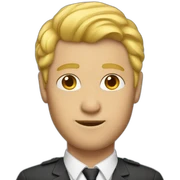 blonde men sticker