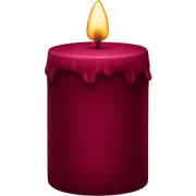 Dark red velvet candle sticker