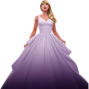 blonde girl in white dress sticker