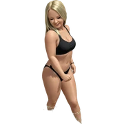 girl in black bikini at beach sticker