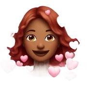 Her with hearts  sticker
