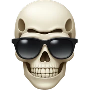 skeleton with sunglasses sticker