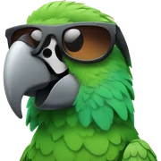 parrot with sunglasses sticker