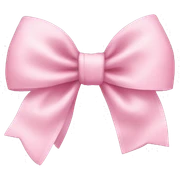 baby pink bow sticker