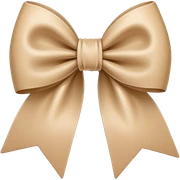 Beige bow sticker