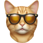 Cat with sunglasses sticker