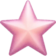 pale pink star sparkle sticker