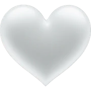 White heart  sticker