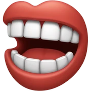 Mouth wide open from a side sticker