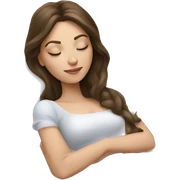 sleeping beauty brunette white girl with a silk pillow sticker