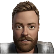 realistic portrait of bearded boy sticker