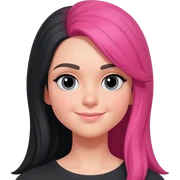 Hair Black  and Pink 👧🏻 sticker