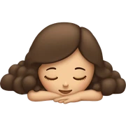 Brunette girl sleeping sticker