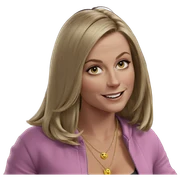 blonde girl smiling with necklace sticker
