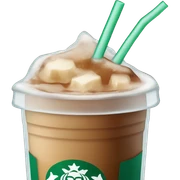 Starbuck ice coffee with ice cubes sticker