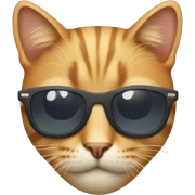 Cat with sunglasses sticker