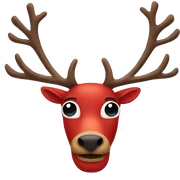 Red reindeer  sticker