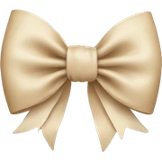 Beige bow  sticker