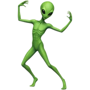 Alien dancing sticker