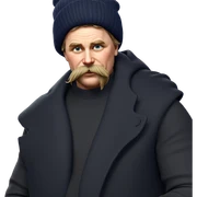 boy in hat with beard sticker