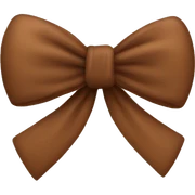 Brown bow sticker