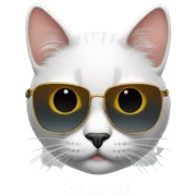 Cat with sunglasses sticker