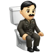 Hitler au toilette sticker