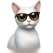 Cat with sunglasses sticker