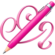 Something pink writing sticker