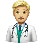 Blonde male doctor sticker