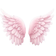 pastel pink angel wings sticker