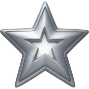 Silver star sticker