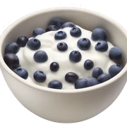 yoghurt bowl with grapes and blueberries sticker