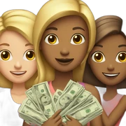 group-of-girls-with-money sticker