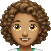Mexican girl happy brown curly hair  sticker